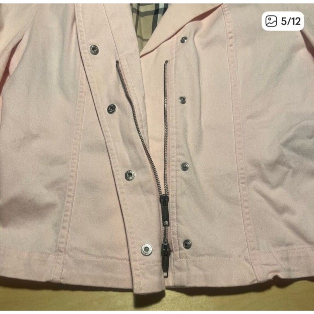 Women’s Pink US10 Burberry Lightweight Pink Jacket Classic Preppy Y2K - Picture 4 of 10